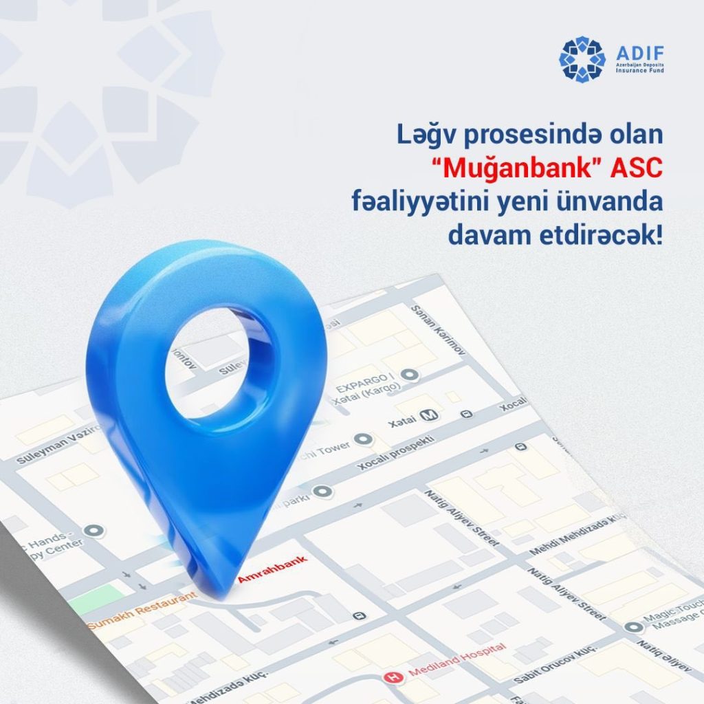 Ləğv prosesində olan “Muğanbank”ın yeni ünvanı elan edilib