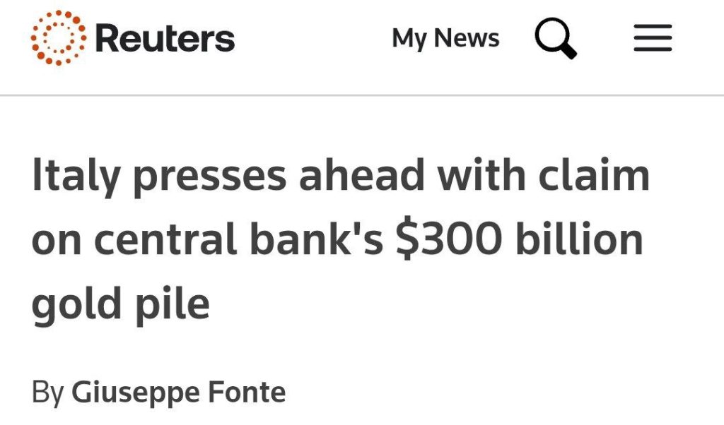 İtaliya hökuməti qızıl ehtiyatların nəzarətini AMB-dən geri almaq istəyir