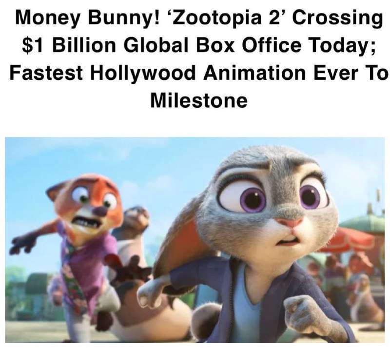 Disney-dən yeni rekord: “Zoopolis-2” 17 gündə 1 milyard dollar gəlir əldə etdi