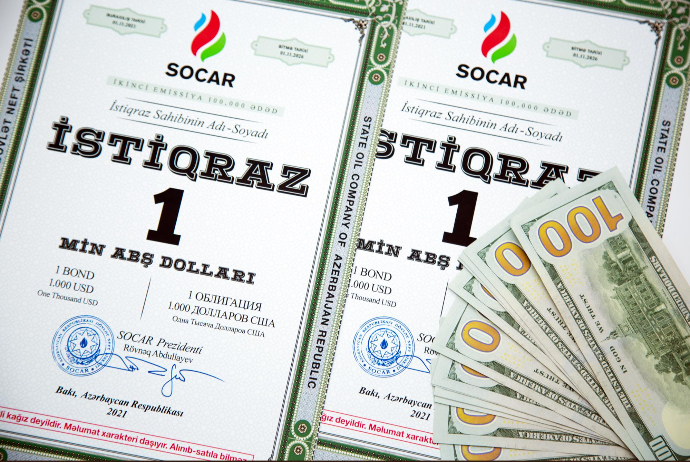 SOCAR istiqrazları üzrə dövr gəlirliliyi 6,67%-dən 6,25%-ə endi