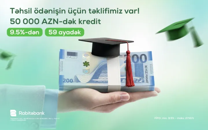 Təhsil haqqı ödənişlərinə Rabitəbank-dan sərfəli tarif
