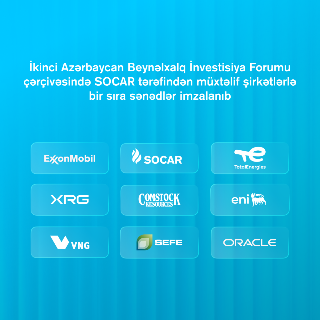 SOCAR ExxonMobil, TotalEnergies və digər qlobal şirkətlərlə strateji razılaşmalar imzalayıb